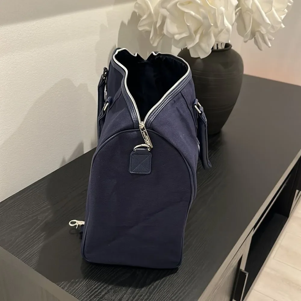Navy blue ruffle bag